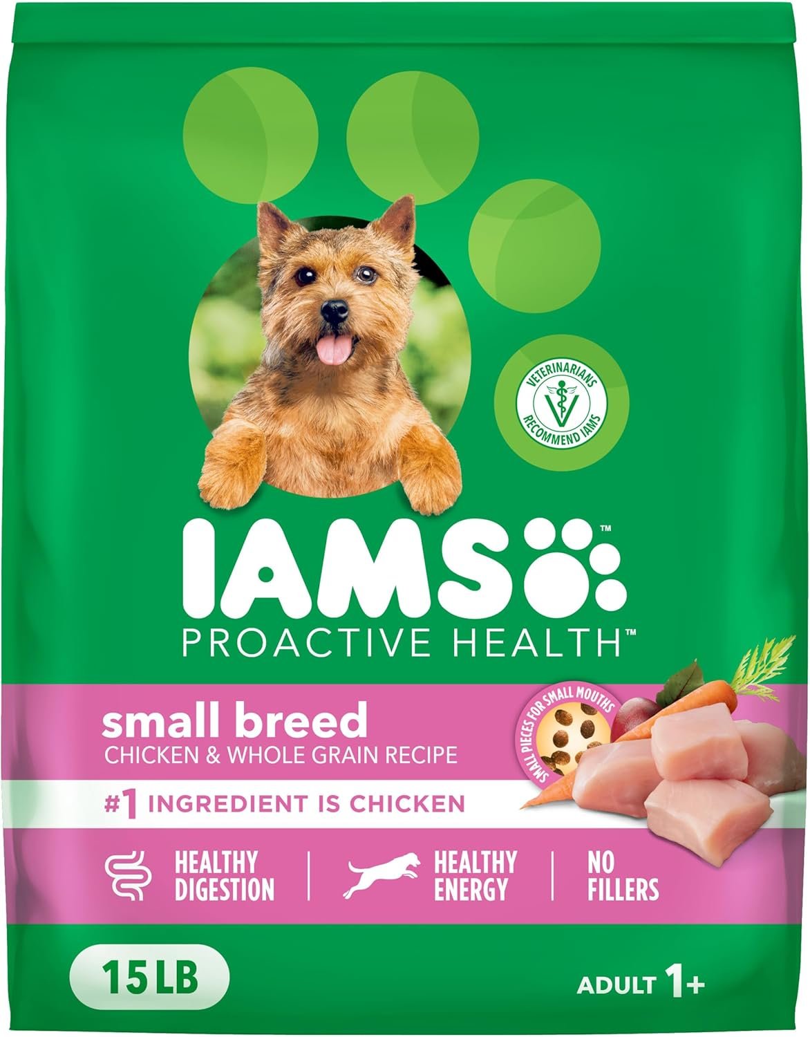 IAMS Proactive Health Small Breed Dry Dog Food, Chicken & Grain, 15 lb IAMS Proactive Health Small Breed Dry Dog Food, Chicken & Grain, 15 lb