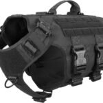 ICEFANG No Pull Tactical Dog Harness for Large Dogs,Adjustable Dog Vest