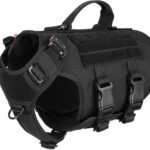 ICEFANG No Pull Tactical Dog Harness for Small Dogs,Adjustable Dog Vest