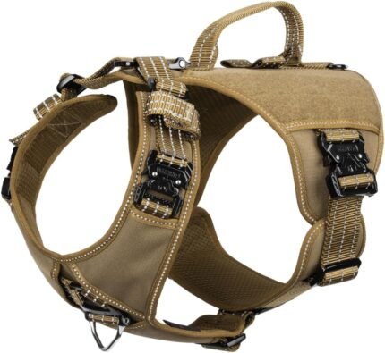 ICEFANG Quick-Moving Tactical Dog Harness for Large Dogs,No Pull Dog Vest