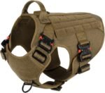 ICEFANG Tactical Dog Harness for Large Dogs,Full Metal Buckles Dog Vest