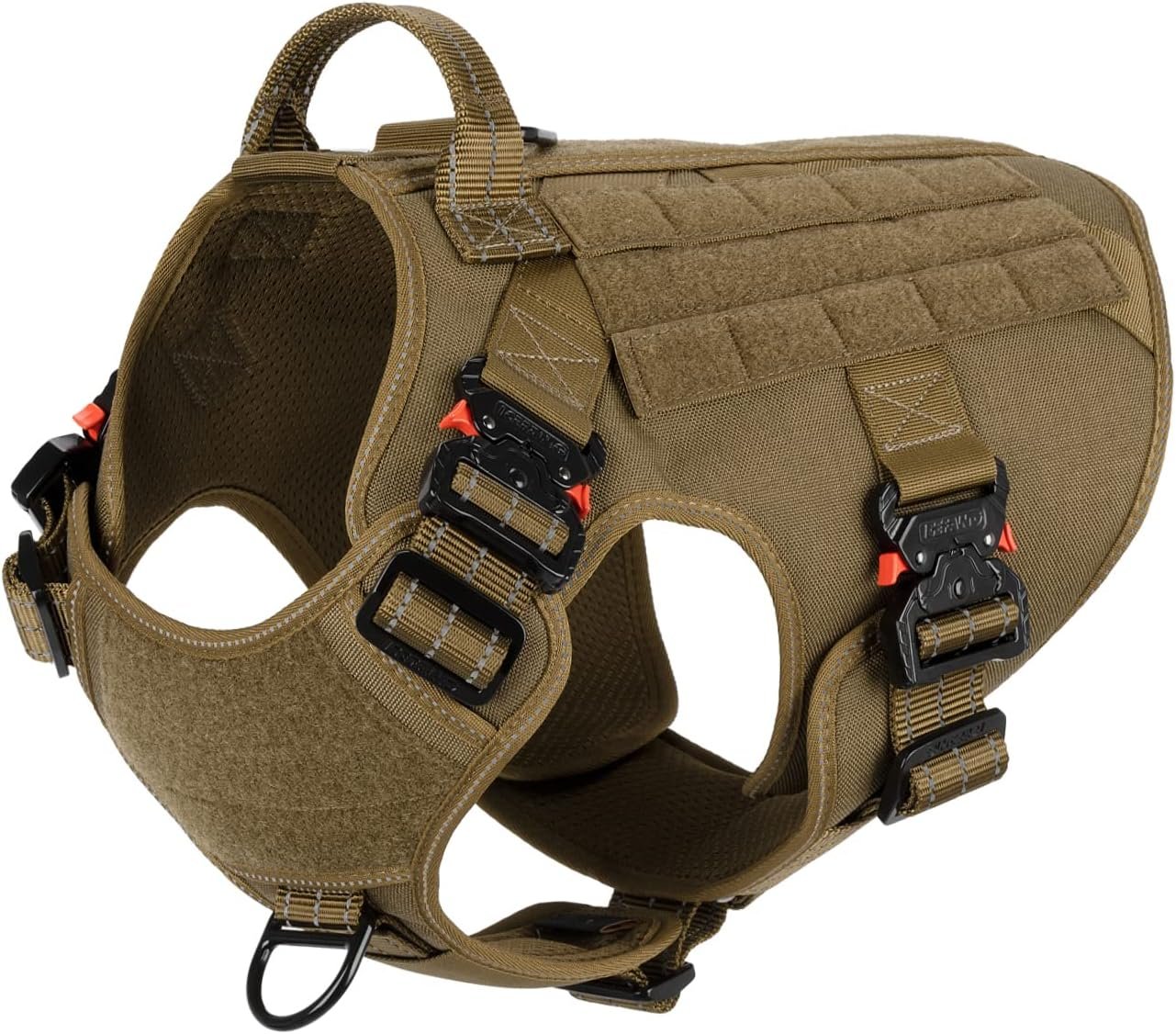 ICEFANG Tactical Dog Harness for Large Dogs,Full Metal Buckles Dog Vest ICEFANG Tactical Dog Harness for Large Dogs,Full Metal Buckles Dog Vest