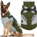IECOii Dog Coat for Large Dogs - Waterproof Winter Fleece Jacket, XLarge