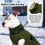 IECOii Dog Coats for Large Dogs Waterproof Jacket with Collar Built in - Image 2
