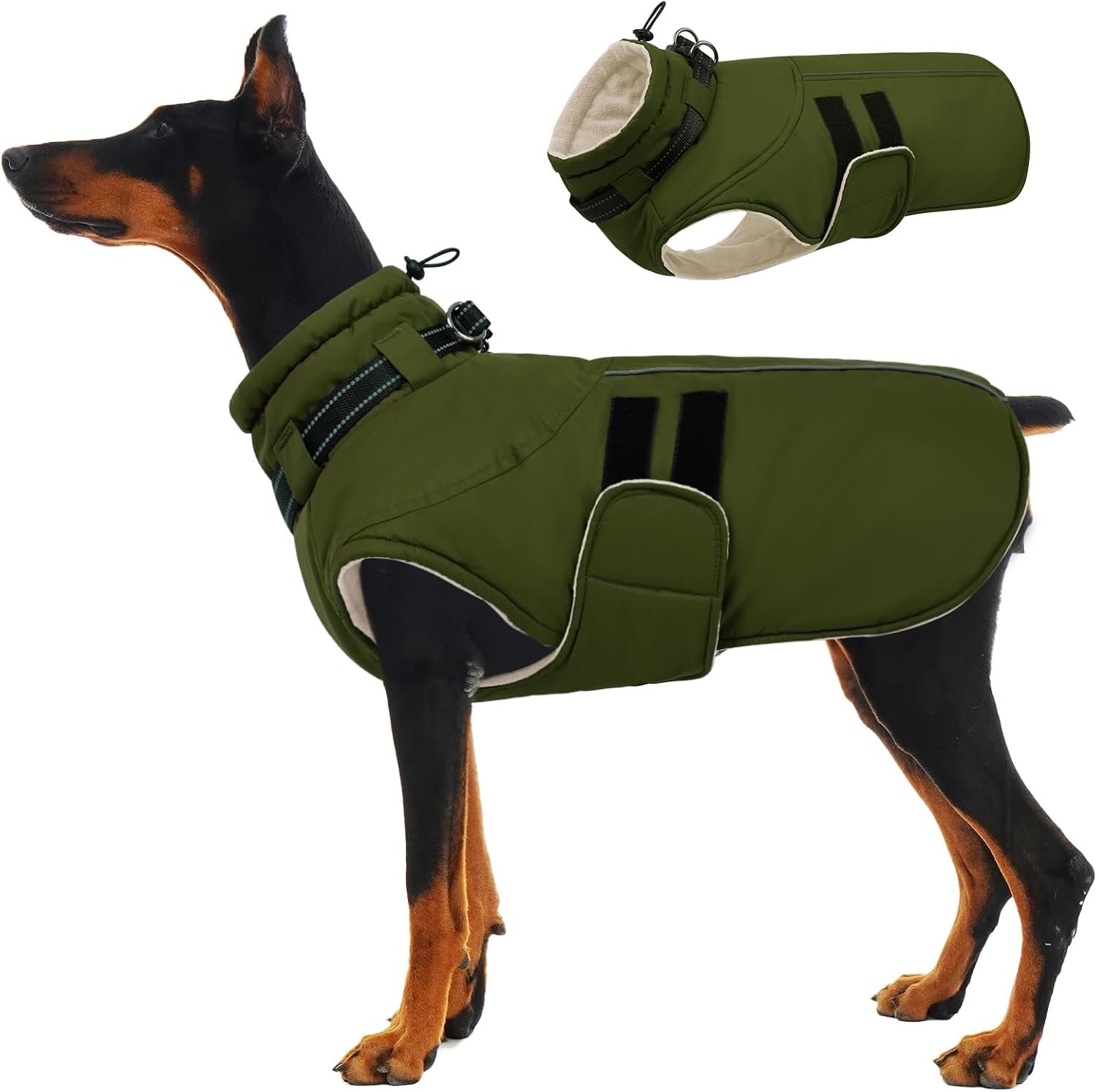 IECOii Dog Coats for Large Dogs Waterproof Jacket with Collar Built in IECOii Dog Coats for Large Dogs Waterproof Jacket with Collar Built in