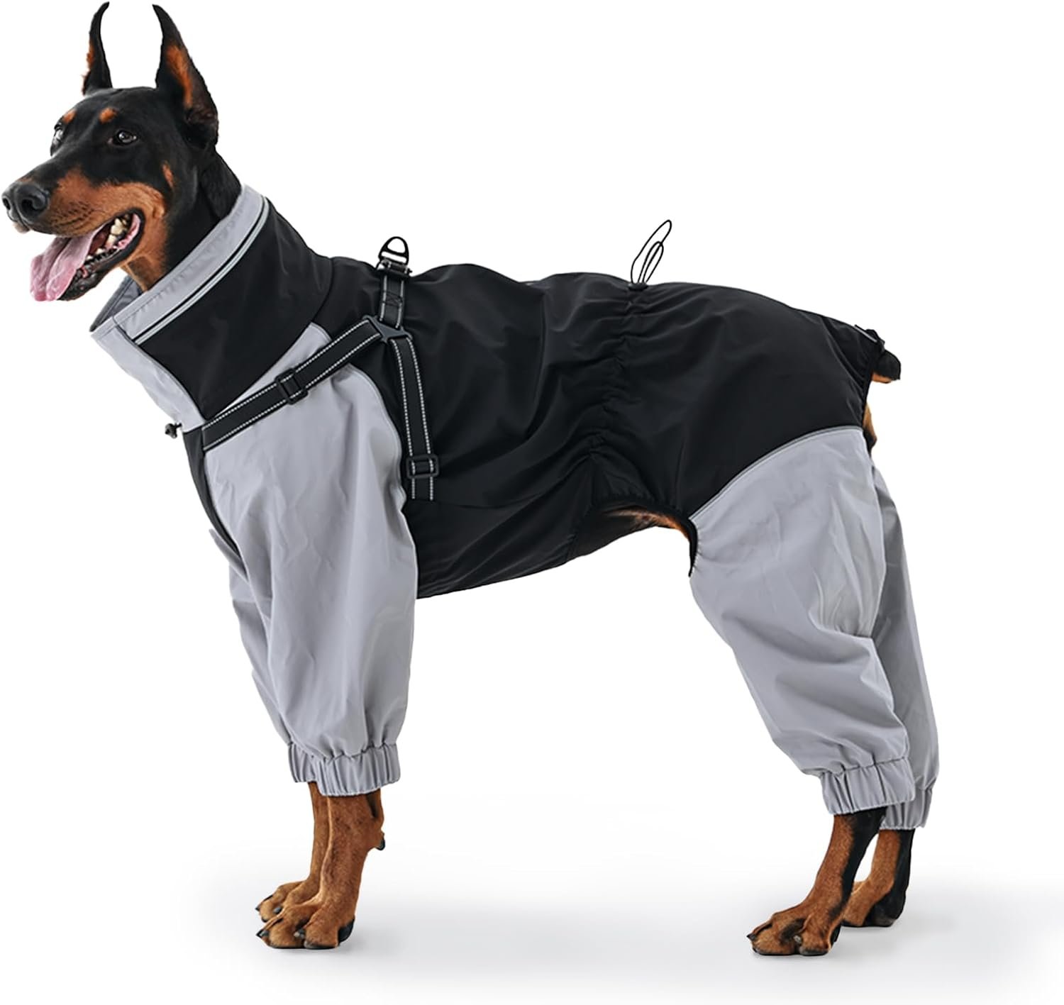 IECOii Dog Raincoat with Built-in Harness, Waterproof & Windproof 4-Leg Rain Jacket with Hidden Hood, Reflective & Adjustable Rain Gear for Medium Large Giant Dogs – Ideal for Outdoor Walking & Hiking IECOii Dog Raincoat with Built-in Harness, Waterproof & Windproof 4-Leg Rain Jacket with Hidden Hood, Reflective & Adjustable Rain Gear for Medium Large Giant Dogs – Ideal for Outdoor Walking & Hiking