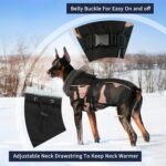 IECOii Extra Warm Dog Coat - Reflective Adjustable Jacket With Buckle Fleece Turtleneck for Cold Weather - Soft Winter Coat for Small Medium Extra Large Dogs - Green Camo - Image 2