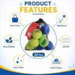 INSUM Tennis Balls for Dogs, 12 Pack Colorful Dog Toys Balls - Image 2
