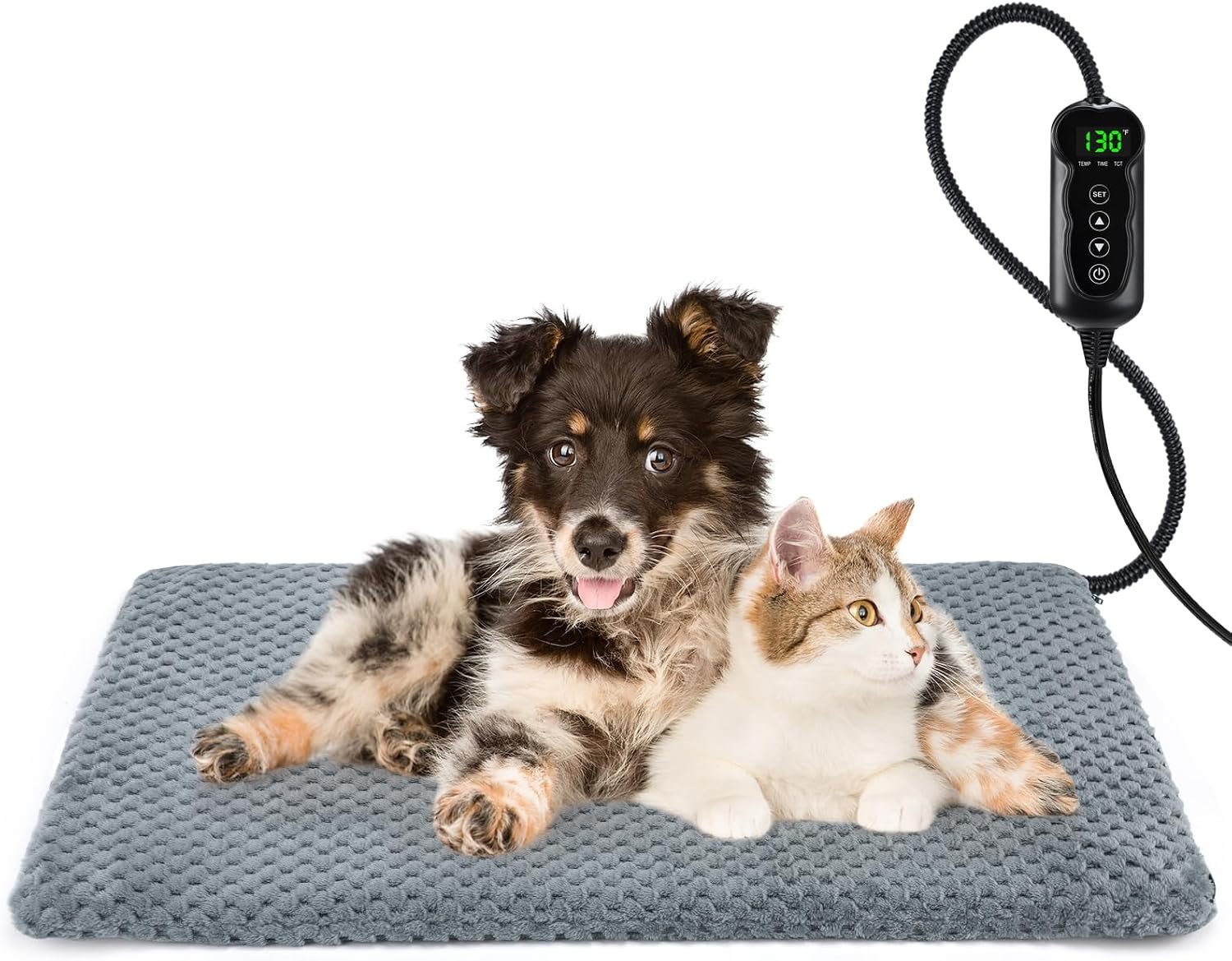 INVENHO Heated Dog Bed, Waterproof Adjustable Temperature Dog Cat Heating Pad with Timer, Indoor Pet Heating Pad for Cats Dogs Electric Pads for Dogs Cats, Pet Heated Pad (M: 28″ x 20″) INVENHO Heated Dog Bed, Waterproof Adjustable Temperature Dog Cat Heating Pad with Timer, Indoor Pet Heating Pad for Cats Dogs Electric Pads for Dogs Cats, Pet Heated Pad (M: 28″ x 20″)