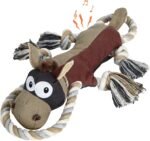 IOKHEIRA Dog Toys for Aggressive Chewers,Tough Indestructible Dog Toys,Squeaky Toys for Large Dogs,Durable Dog Chew Toys (Auburn)