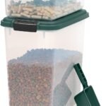 IRIS USA Airtight Pet Food Container, Up to 30 lbs & 11 lbs, Green