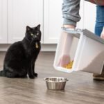 IRIS USA Dog Food Storage Container, Up to 10 lbs, Clear/Gray, Made in USA - Image 2