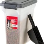 IRIS USA Dog Food Storage Container, Up to 13 lbs, Dark Gray, Made in USA