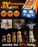 IZNiK Dog Bark Deterrent Devices, Anti Barking Device for Dogs, 3X Ultrasonic Bark Stopper for Neighbors Dog 6 Modes Barks Control Tool, Bark No More for Indoors Outdoors Night Walk Barking Silencer - Image 2