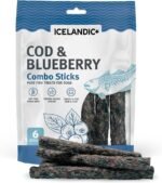 Icelandic+ 6 Count Cod & Blueberry Combo Sticks - Crunchy Dog Treats