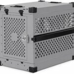Impact Collapsible Dog Crate – Heavy Duty Travel Aluminum Kennel, Gray 30″