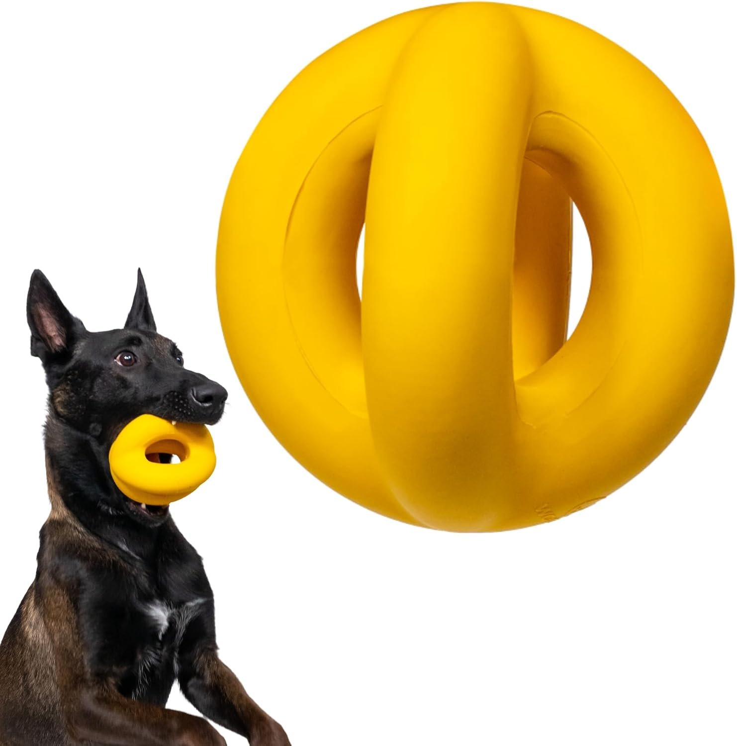 Indestructible Dog Ball – Lifetime Replacement – Durable Dog Toy for Aggressive Chewers – Safe, Non-Toxic Natural Rubber – Chew, Tug & Fetch – Tough, Heavy Duty Chew Toy – 4” (Softball Size) Indestructible Dog Ball – Lifetime Replacement – Durable Dog Toy for Aggressive Chewers – Safe, Non-Toxic Natural Rubber – Chew, Tug & Fetch – Tough, Heavy Duty Chew Toy – 4” (Softball Size)