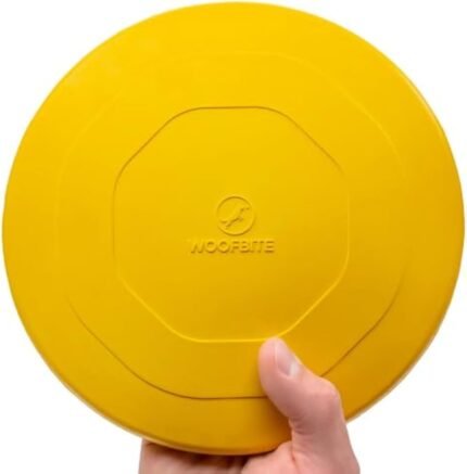 “Indestructible Dog Disc – Lifetime Replacement – Medium & Large Breed – Ultra Durable for Aggressive Chewers – Tough & Strong, Heavy Duty Natural Rubber Toy – Fetch, Tug, & Chew – 8in