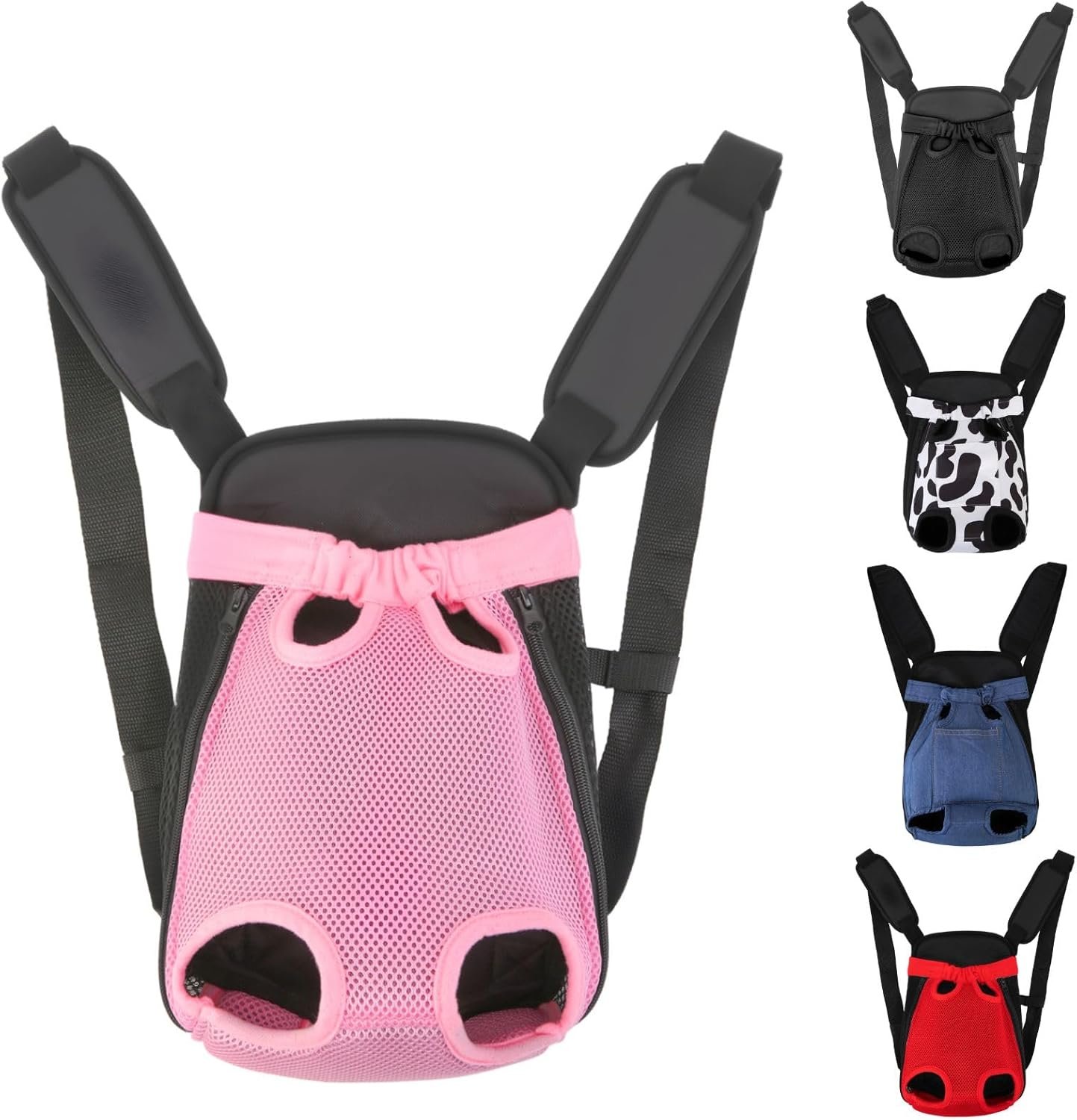 Inspack Dog Backpack Carrier/Cat Carrier, Adjustable Pet Front Carriers Travel Bag for Puppy Medium Dogs, Legs Out, Soft Ventilated Doggie Chest Carry Backpacks for Hiking/Camping, 2.5-4 lbs, Pink Inspack Dog Backpack Carrier/Cat Carrier, Adjustable Pet Front Carriers Travel Bag for Puppy Medium Dogs, Legs Out, Soft Ventilated Doggie Chest Carry Backpacks for Hiking/Camping, 2.5-4 lbs, Pink