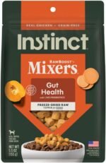 Instinct Freeze Dried Mixers, Dog Food Toppers, Gut Health, 5.5 oz. Bag