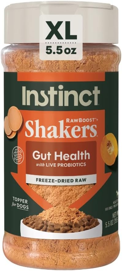 Instinct Freeze Dried Shakers, Dog Food Topper, Gut Health, 5.5 oz.