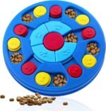 Interactive Dog Puzzle Toys for Puppy IQ Stimulation &Treat Training,Treat Dispenser Squeaky Toy for Smart Dogs, Puppy &Cats Fun Feeding (Level 1-3)