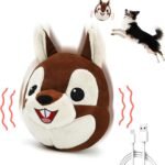 Interactive Dog Toys – Auto Bounce, Move & Vibrate with Sound, Talking Squirrel Puppy Toy for Small Medium Large Dogs, Rechargeable Durable Toy for Anxiety Relief, Boredom & Indoor Play