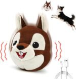 Interactive Dog Toys - Auto Bounce, Move & Vibrate with Sound, Talking Squirrel Puppy Toy for Small Medium Large Dogs, Rechargeable Durable Toy for Anxiety Relief, Boredom & Indoor Play