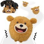 Interactive Dog Toys, Automatic Jumping Moving Dog Ball to Keep Them Busy, Squeaky Plush Chew Toys for Small/Medium/Large Dogs