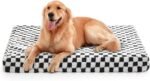 JOEJOY Dog Bed for Large Dogs, XLarge Orthopedic Dog Bed with Removable Washable Cover, Cute Modern Plush & Memory Egg Crate Foam Dog Bed, 42 x 28 inch, Grey