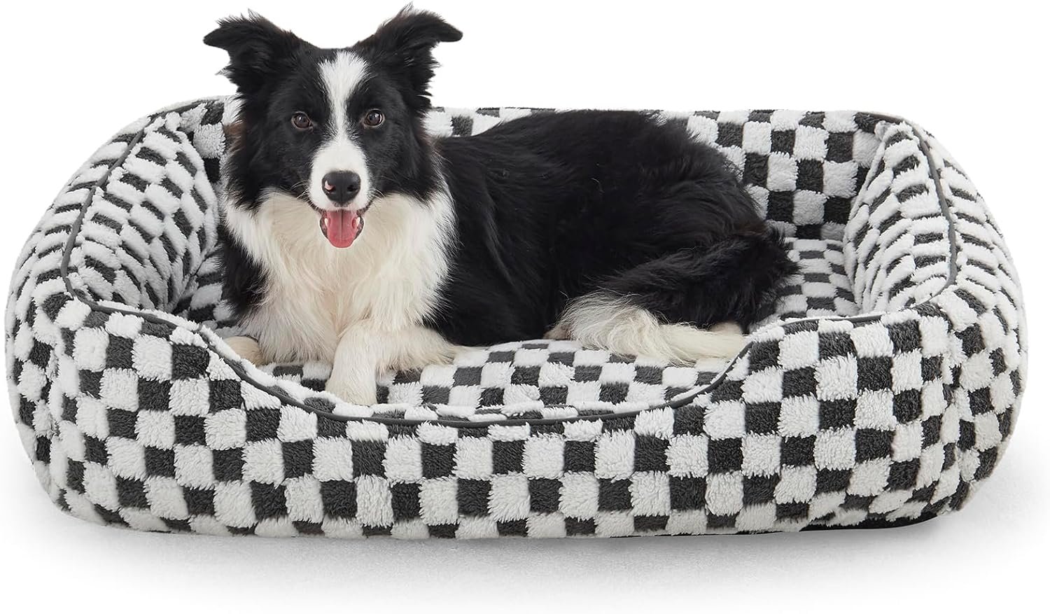 JOEJOY Dog Bed for Large Medium Small Dogs – Rectangle Orthopedic Dog Sofa Bed, Cute Modern Puppy Bed with Jacquard Shaggy Plush & Anti Slip Bottom, 30x24x9inches, Grey JOEJOY Dog Bed for Large Medium Small Dogs – Rectangle Orthopedic Dog Sofa Bed, Cute Modern Puppy Bed with Jacquard Shaggy Plush & Anti Slip Bottom, 30x24x9inches, Grey
