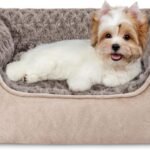 JOEJOY Rectangle Dog Bed for Large Medium Small Dogs – Washable Orthopedic Sofa Bed, Soft Breathable Puppy & Pet Cuddler, Durable Calming Dog Bed with Anti-Slip Bottom, Multiple Sizes, Beige