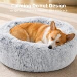 JOLLYVOGUE 23" Dog & Cat Bed, Calming Anti-Anxiety Pet Bed for Small Dogs, Fluffy Donut Cushion for Small and Medium Pets - Image 2