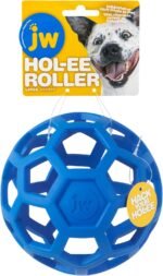 JW Pet HOL-ee Roller, Natural Rubber, Large 5.5in, Colors May Vary