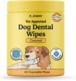 Jasper Dog Dental Wipes, Finger Tooth Wipes for Dogs, Coconut 60-Count
