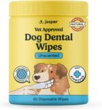 Jasper Dog Dental Wipes, Finger Tooth Wipes for Dogs, Unscented 60-Count