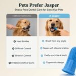 Jasper Dog Toothbrush, 360° Finger Toothbrush for Dogs & Cats, Blue 2-Pack - Image 2