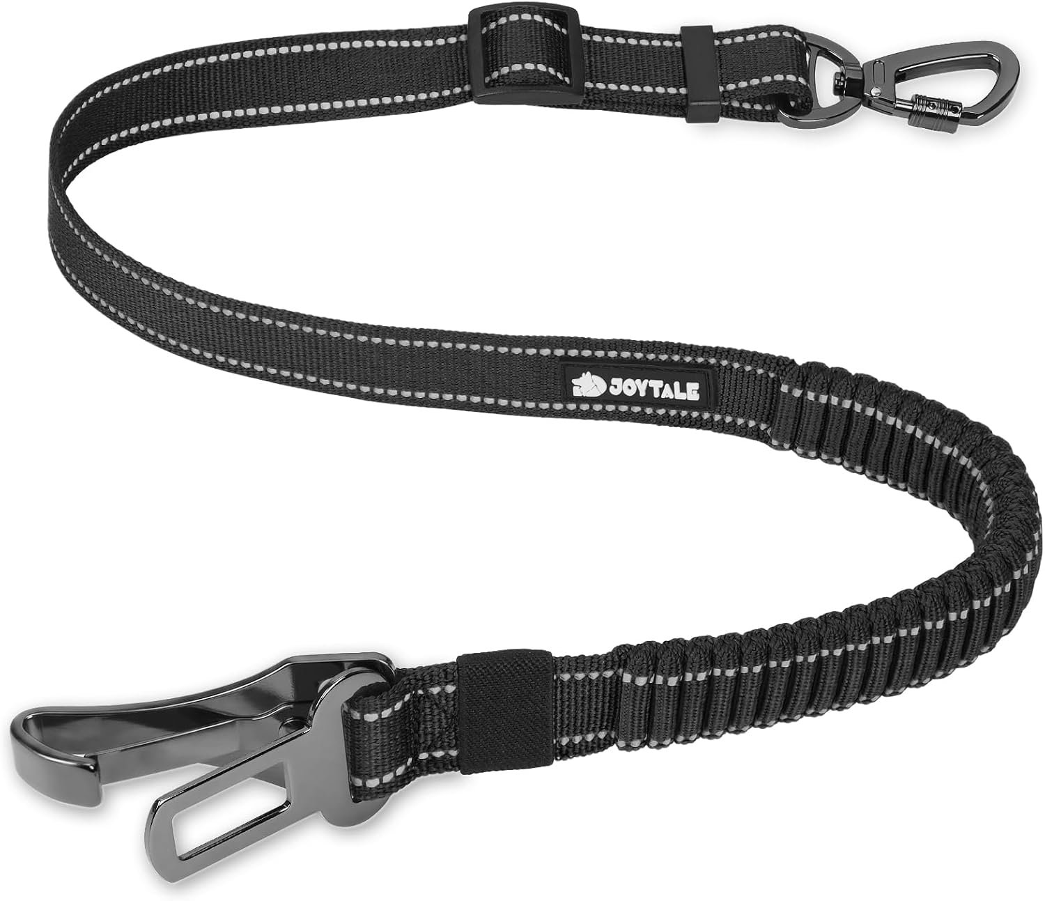 Joytale 3-in-1 Bungee Dog Seat Belt for Car, Medium and Large Dogs, Black Joytale 3-in-1 Bungee Dog Seat Belt for Car, Medium and Large Dogs, Black