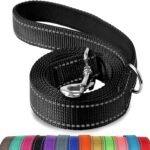 Joytale Reflective Dog Leash for Medium & Large Dogs, 6 FT x 1″, Black
