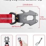 Joytale Tactical Bungee Dog Leash, Shock Absorbing No Pull, Red
