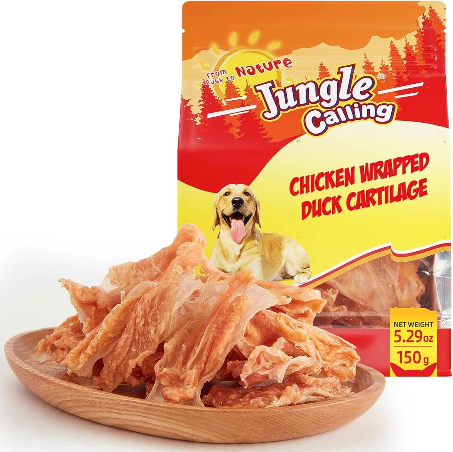 Jungle Calling 21 Ct. Chicken Wrapped Chewy Dog Bones,Real Meat & Cartilage Jungle Calling 21 Ct. Chicken Wrapped Chewy Dog Bones,Real Meat & Cartilage