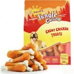 Jungle Calling Chewy Chicken Calcium Dog Treats, Rawhide Free Bone, 10.6 oz
