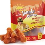 Jungle Calling Chicken Wrap Peanut Butter Bones, Rawhide-Free, 2.5 Inch