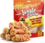 Jungle Calling Chicken Wrapped Beef Tendon Bones, Hip and Joint Support
