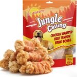 Jungle Calling Chicken Wrapped Beef Tendon Bones, Hip and Joint Support