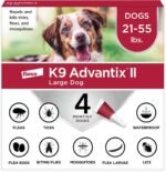 K9 Advantix II Flea & Tick Topical for Large Dogs 21–55 lbs., 4ct