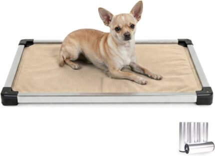 K9 Ballistics Chew Proof Armored Padded Dog Crate Bed, S, Sandstone Tan