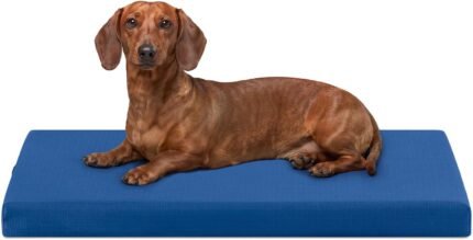 K9 Ballistics Tough Ripstop Orthopedic Crate Bed, 29 x 18, Blue Quartz