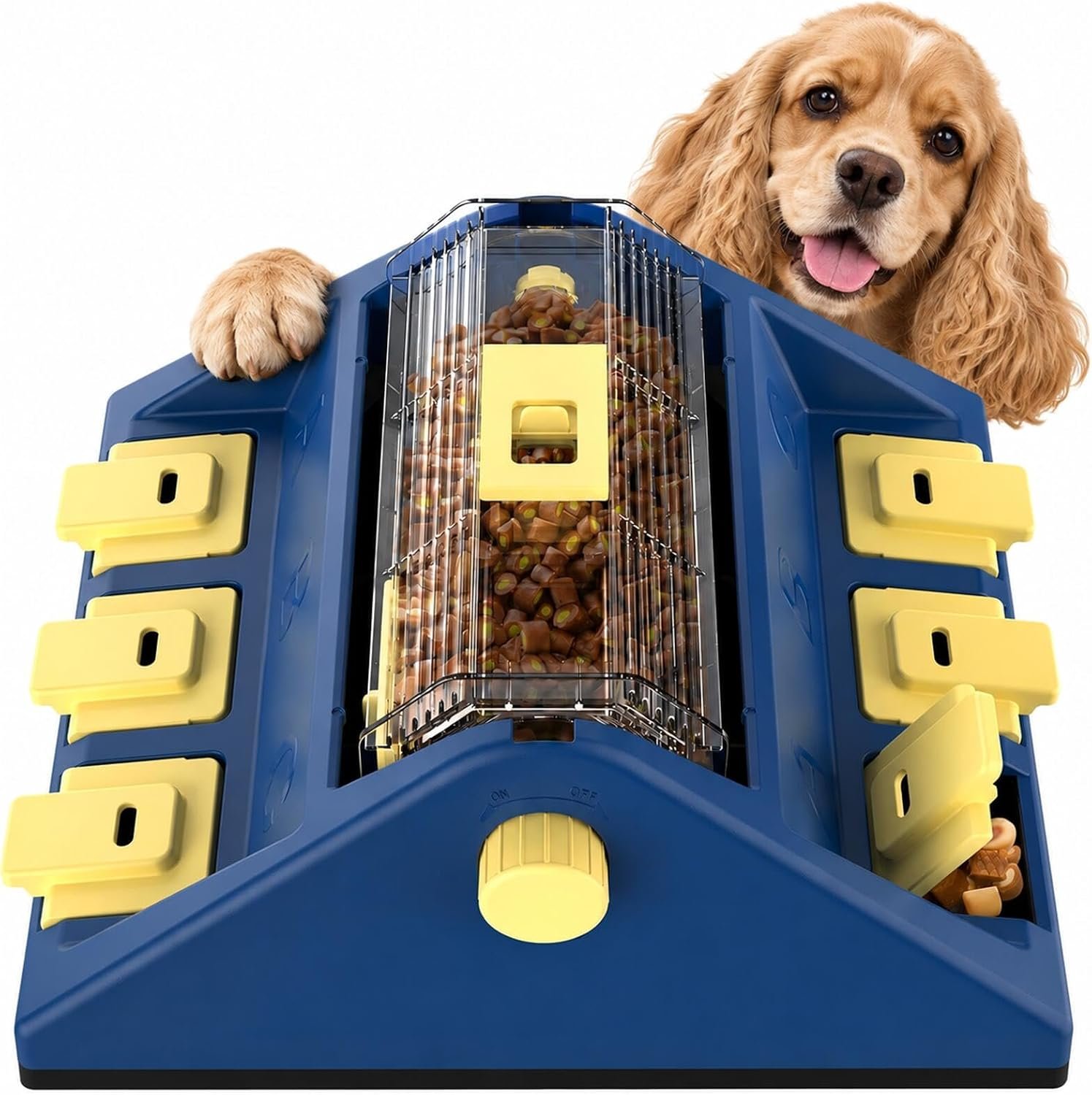 KADTC 2-Level Dog Puzzle Toy Rotating Treat Dispenser for Small/Medium Dogs KADTC 2-Level Dog Puzzle Toy Rotating Treat Dispenser for Small/Medium Dogs