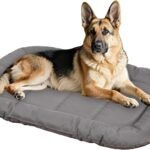 KHONSU PET Durable Dog Bed Tough and Tear Proof Dog Crate Bed with Heavy-Duty PVC-Backed Cover for Waterproof Outdoor Use Wipe Clean for Dogs up to 90 lbs
